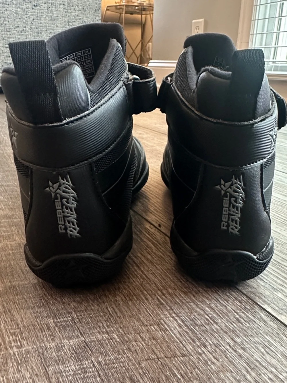 rebels Black High-Top Lace & Strap Athletic Sneakers